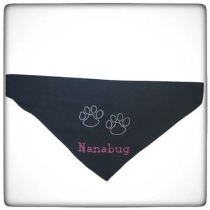 Dog Personalized "Nanabug" Collar Bandana-M/L